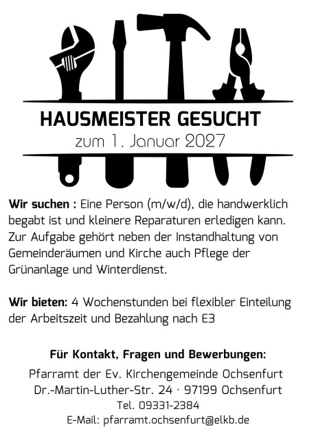 Hausmeister gesucht