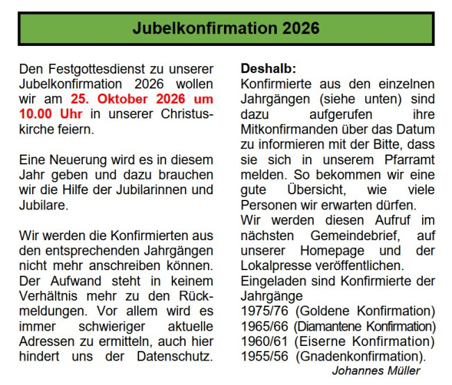 Jubelkonfirmation