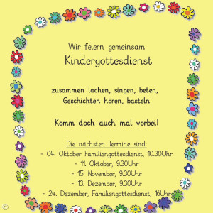 Kindergottesdienst Termine